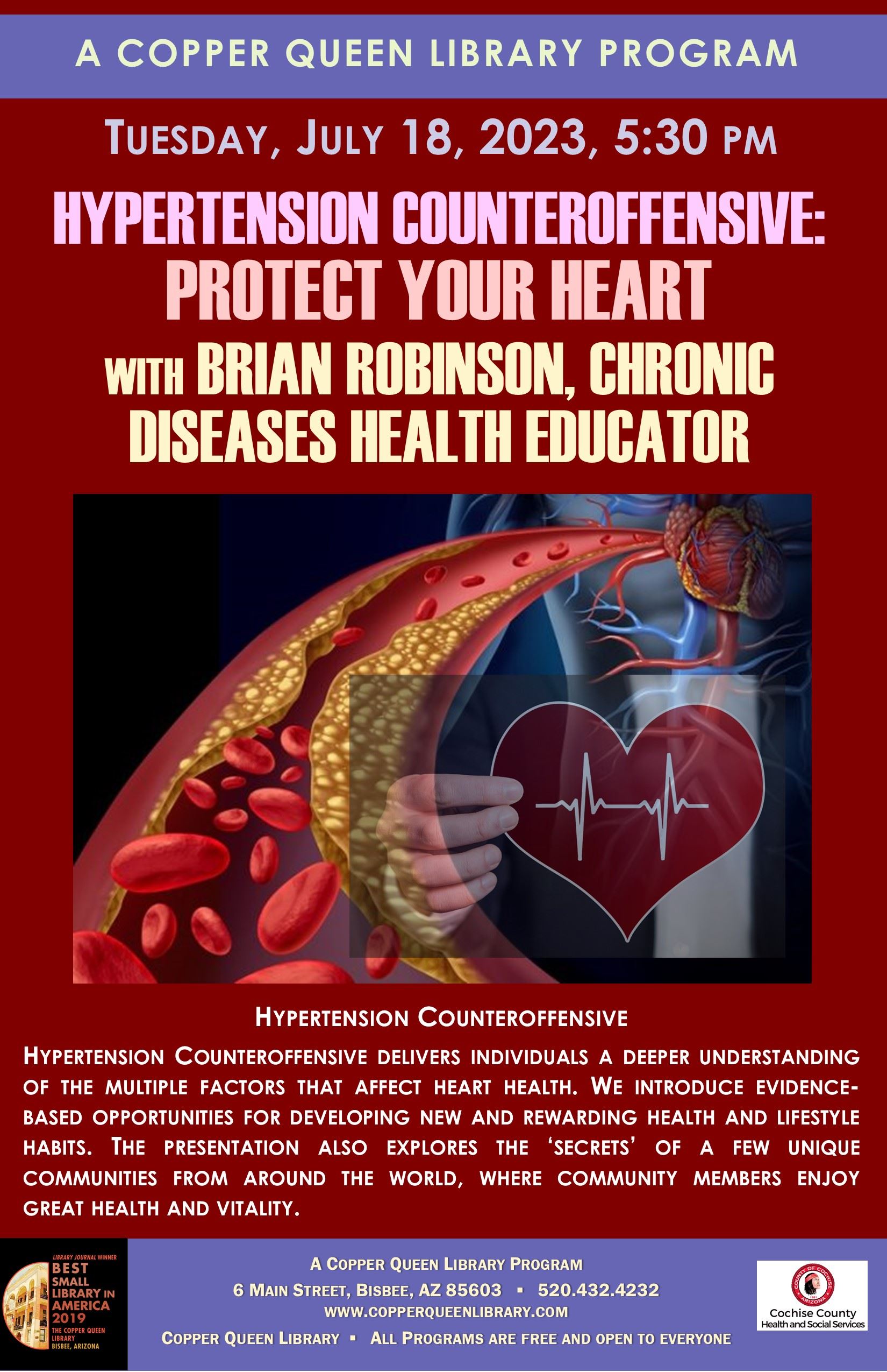 CQL COCHISE COUNTY HEALTH DEPT HYPERTENSION BRIAN ROBINSON 7.18.23