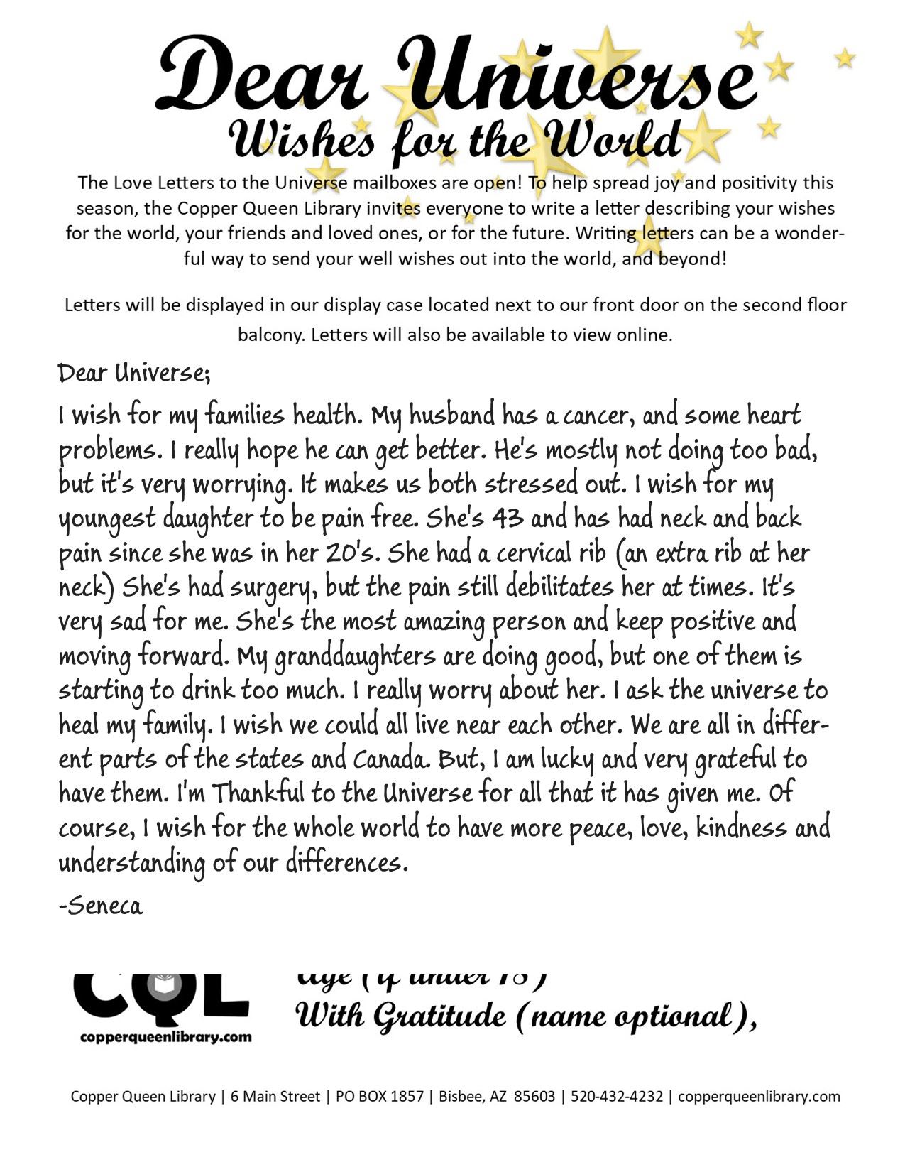 Seneca Love Letter 2025