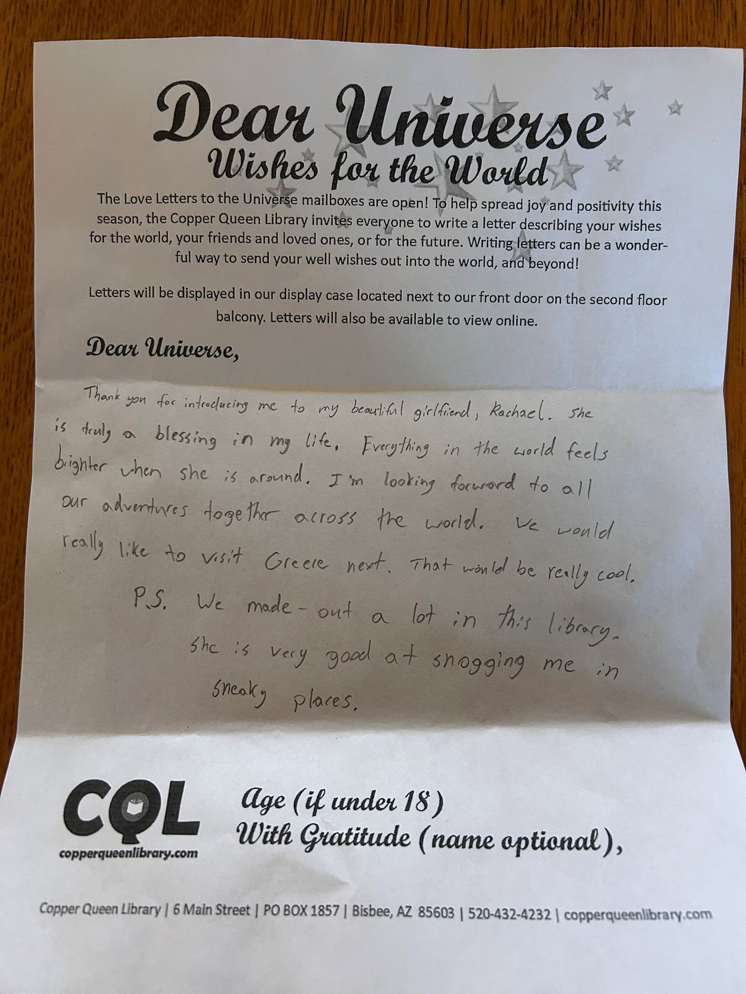 No Name Love Letter 2025