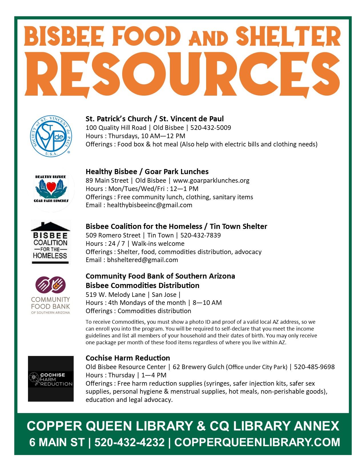 Food and Shelter Resources 2026