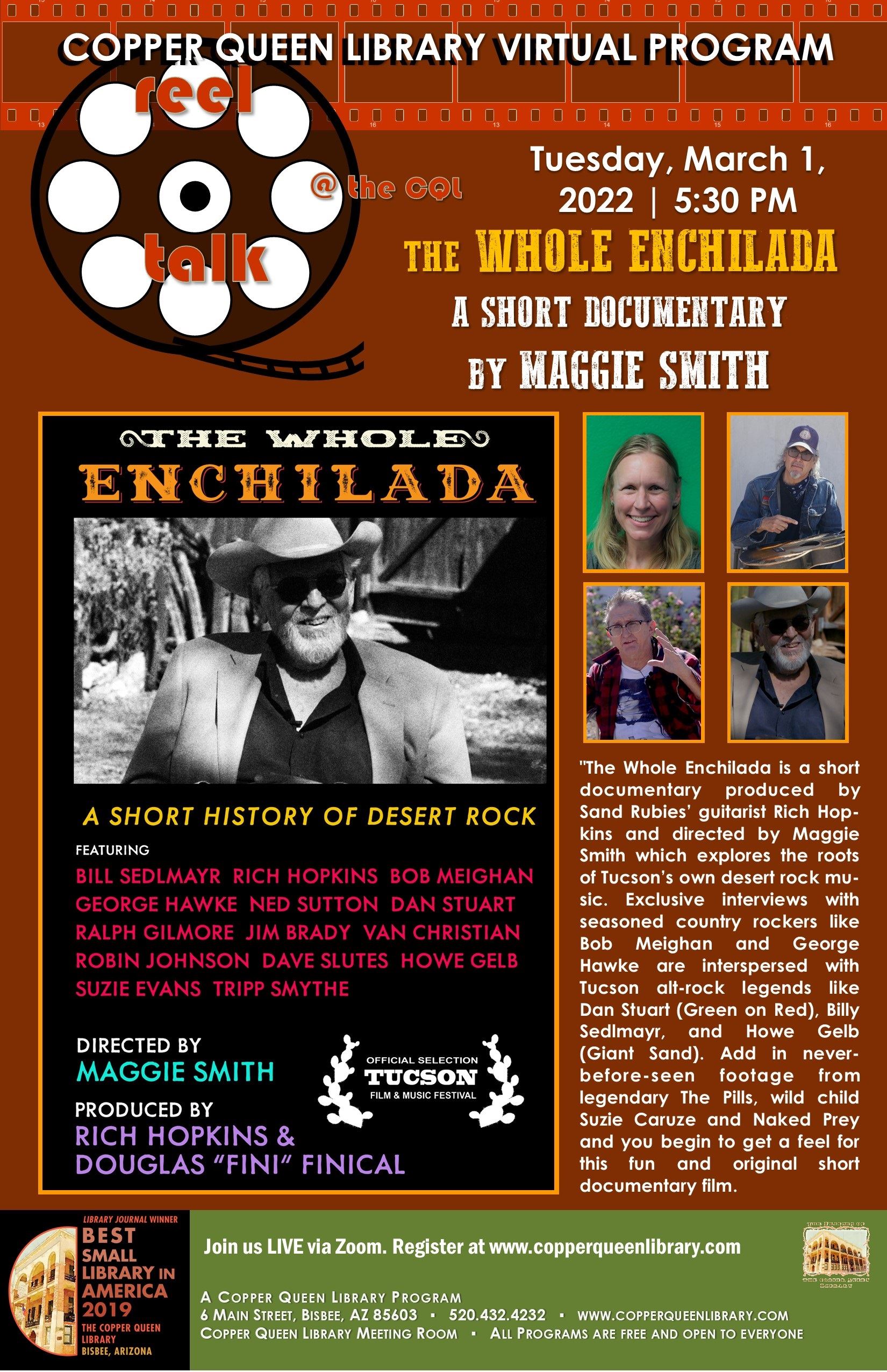 CQL VIRTUAL PROGRAM MAGGIE SMITH THE WHOLE ENCHILADA 3.1.2022 11 X 17