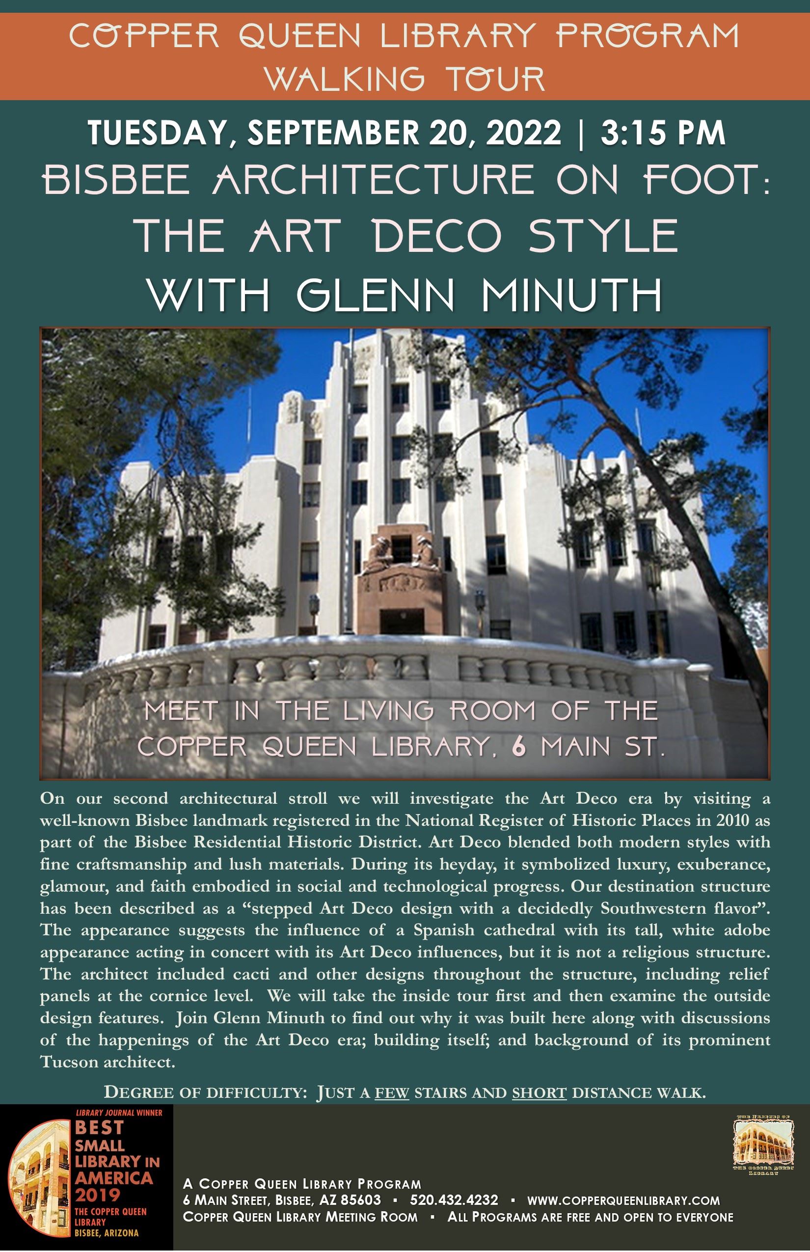 CQL WALKING TOUR 2 ART DECO GLENN MINUTH 9.20.2022 11 X 17