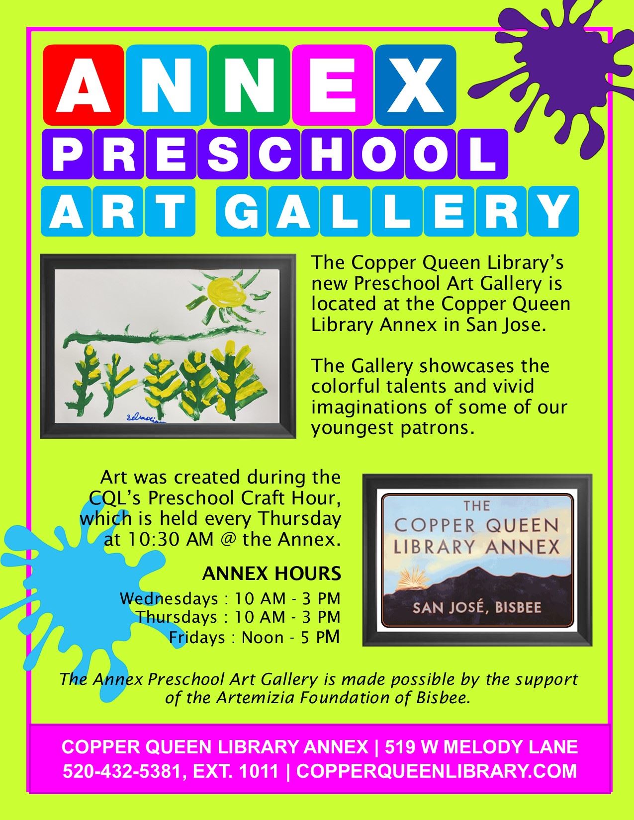 Annex Preschool Art Gallery Poster 2022